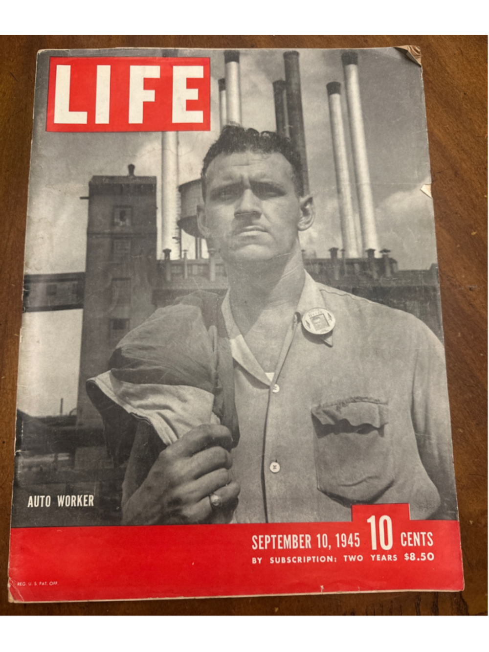 Vintage Life Magazine September 10 1945 Issue Red White One Size